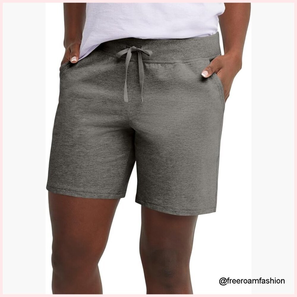 Cotton Jersey Pocket Shorts with Drawstring, 7" Inseam, Active Lounge Wear
